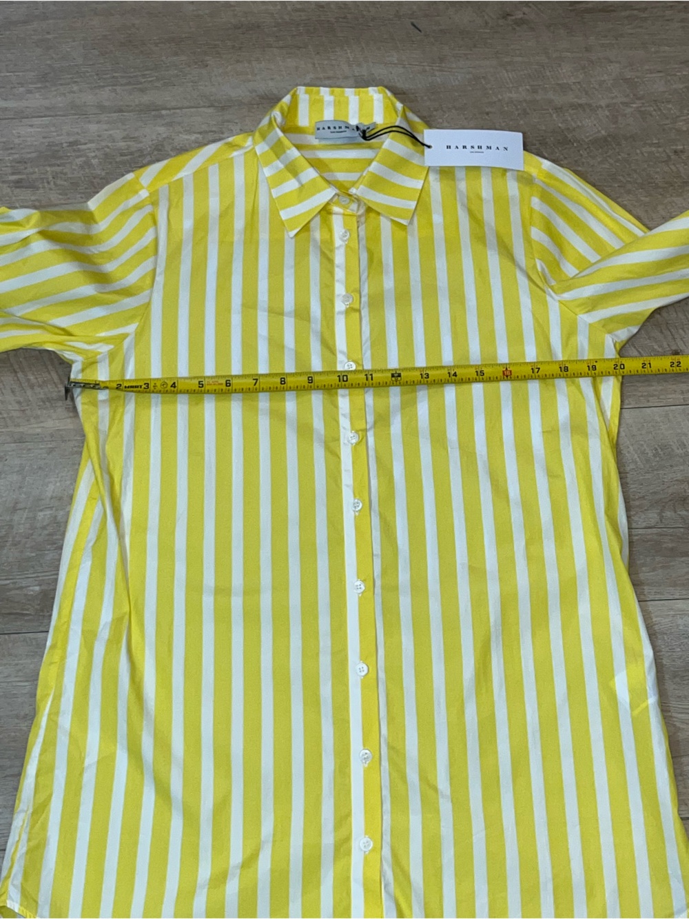 NWT Harshman Women’s Cotton Striped Quinn Shirt Size Medium - Picture 5 of 7